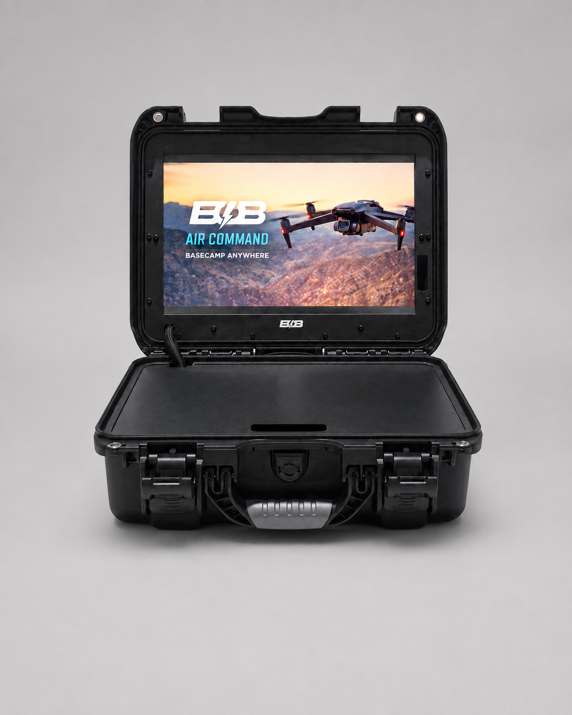 BOB Air Command portable command case open, shown in portrait